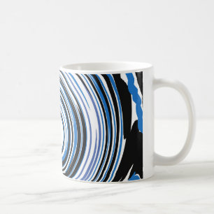 Svart och blått snabbkaffe mugg