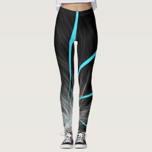 Svart och blåttatmosfär leggings
