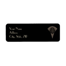 Svart och Bronze Art Deco Torn Bröllop