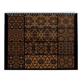 Svart och Bronze Calendar Kalender