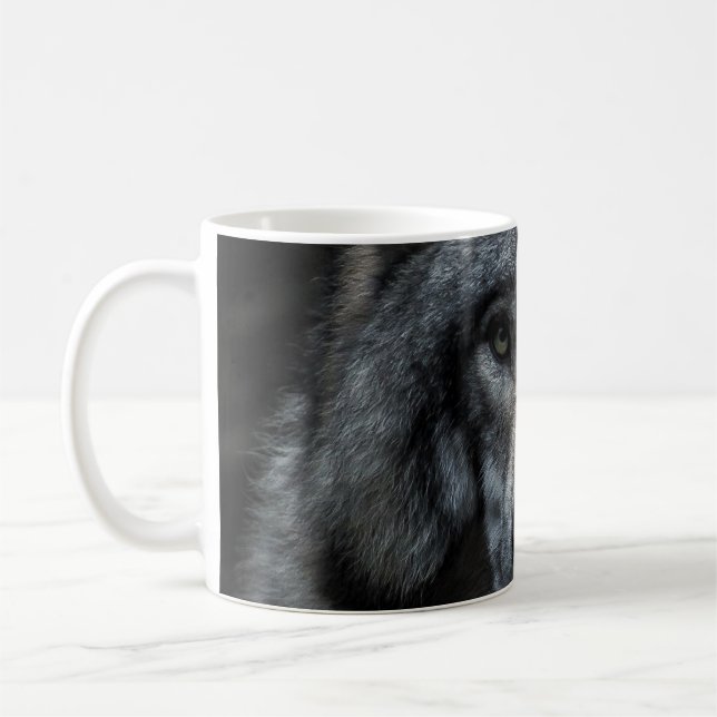 SVART OCH BROTT VARG-PAINERING KAFFEMUGG (Vänster)