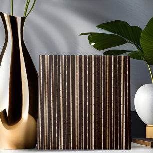 Svart och brun bamboo-utseende, rand platta kakelplatta