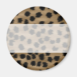 Svart och brun Cheetahtryckmodell Magnet