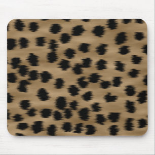 Svart och brun Cheetahtryckmodell Musmatta