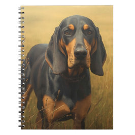 Svart och brun Coonhound Anteckningsbok