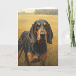 Svart och brun Coonhound Kort