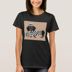 Svart och Brun Dachshund Gods Tjuv Fånge T Shirt