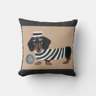 Svart och Brun Dachshund Godsförsnillare Fånge Kudde