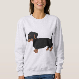 Svart och brun Dachshund Kvinnors sötskjorta T-shirt