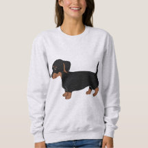 Svart och brun Dachshund Kvinnors sötskjorta