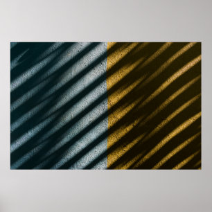 Svart och brun strimlad textilvara poster