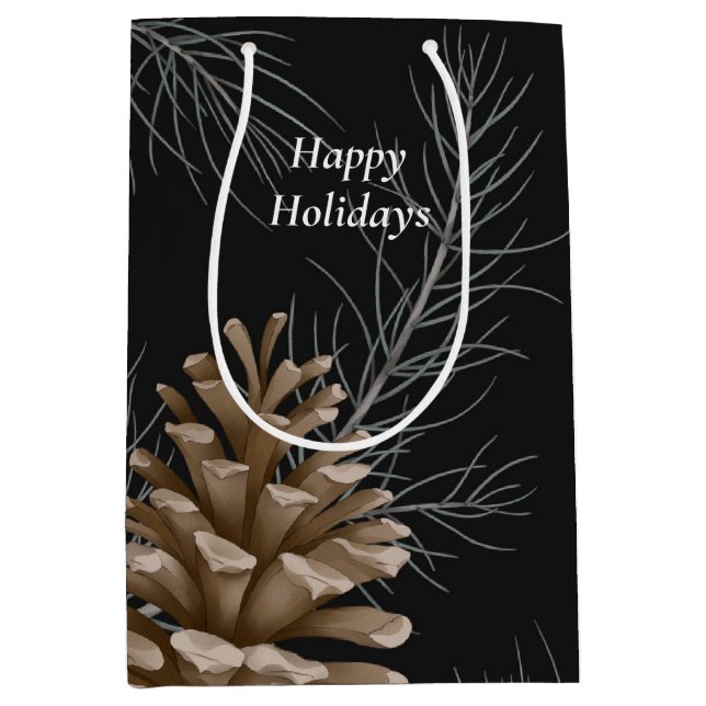 Svart och brunt Glad helg i Gräs Cone (Framsidan)