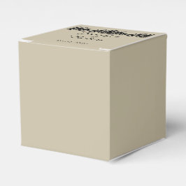 Svart och Cream-Blommigt Embossed Wedundor Favor B Presentaskar