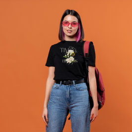 Svart och Cream Blommigt Timless Blooms T-Shirt