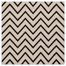 Svart och Cream Chevron Upholstoppning Fabric Tyg