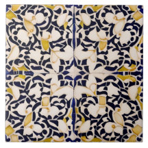 Svart och Cream från spanska Stil Simulated Mosaic