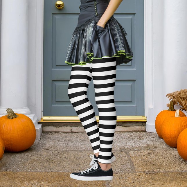 Svart och ditt Färg Rand Wicked Witch Halloween Leggings (Skapare uppladdad)