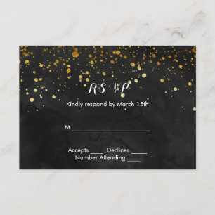 Svart och falskt guld glitter OSA kort