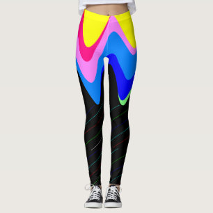 Svart och färglösa legeringar leggings