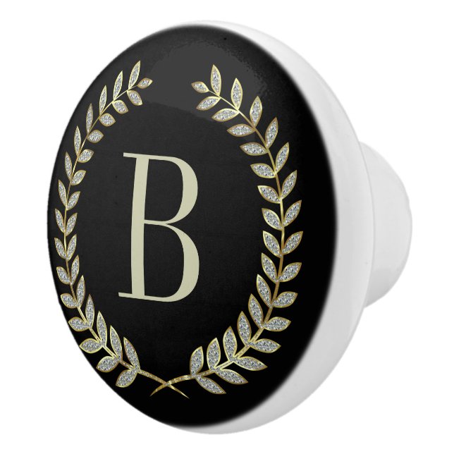 Svart och faux Glitter-andedräkt Knopp (Höger)