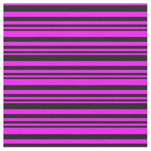 Svart och Fuchsia Rand/Linjer Mönster Tyg