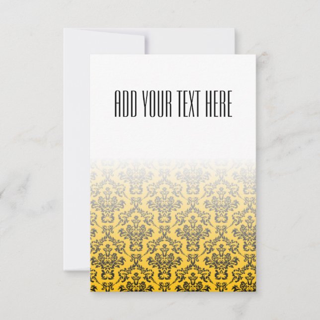 Svart och Golden Damask Pattern (Framsida)