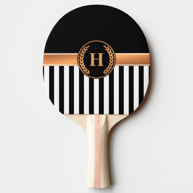 Svart och Golden Monogram Pingisracket (Baksidan)