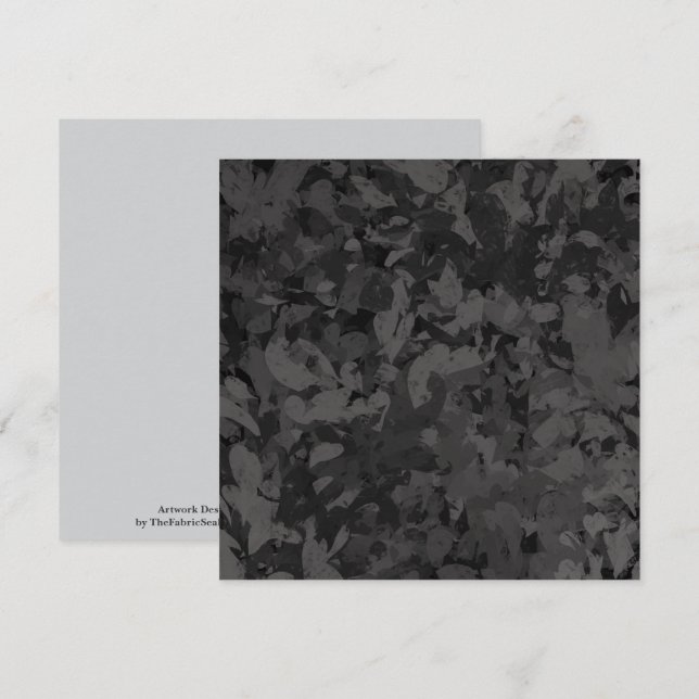 Svart Och Grå Abstrakt Grafisk Konst Design Kort (Fram/baksida)