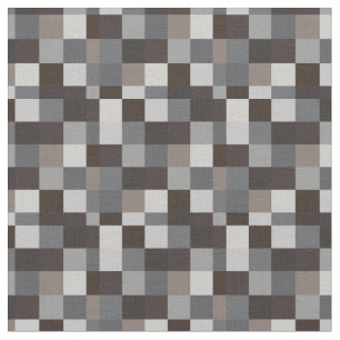 Svart och grå Gamer för Pixelated mönster   Tyg