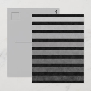 Svart och grå kamouflage texturerade linjer ränder vykort