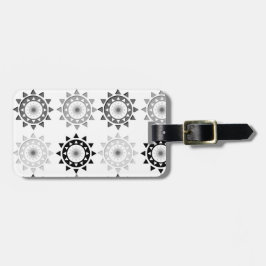 Svart och grå solbagagemärkre bagagebricka