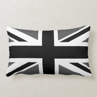 Svart och grå Union Jack Lumbarkudde