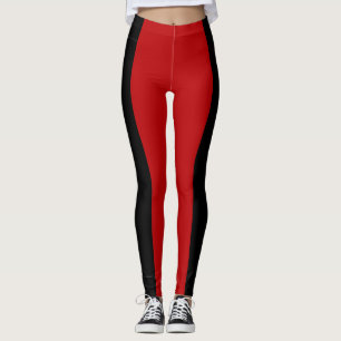Svart- och granatröttdamasker leggings