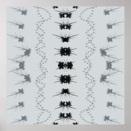 Svart och grått abstrakt design poster