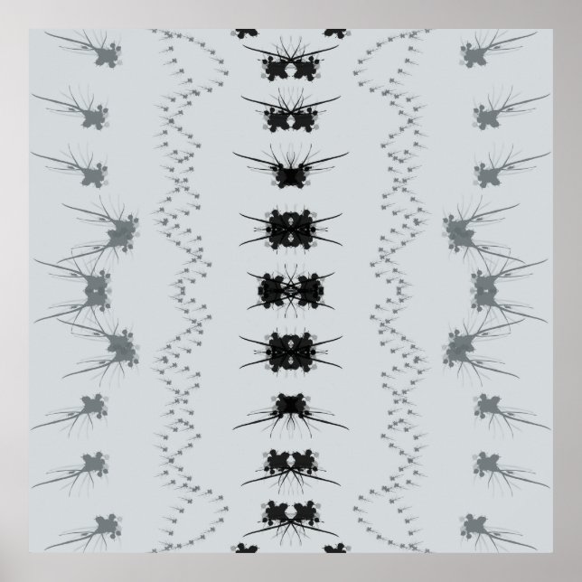 Svart och grått abstrakt design poster (Framsidan)