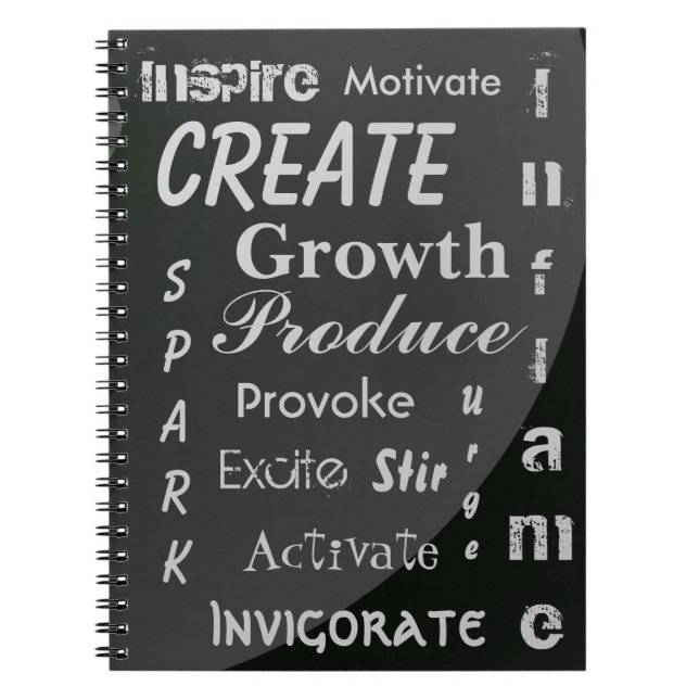 Svart och Grått Anteckningsbok (Framsidan)