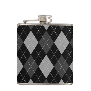 Svart och Grått Argyle Fickplunta