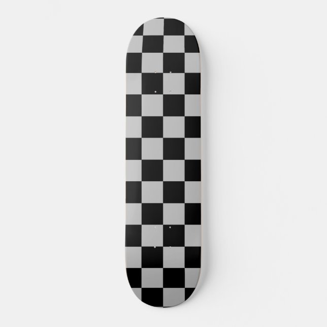 Svart och Grått-belagd Mini Skateboard Bräda 18,5 Cm (Framsida)