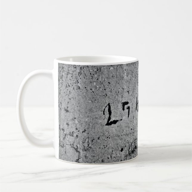 Svart och grått-betong yta kaffemugg (Vänster)