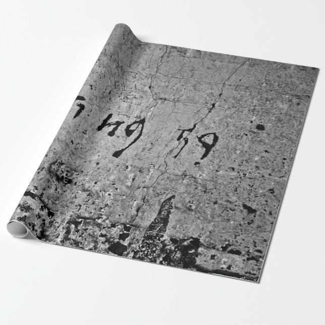 Svart och grått-betong yta presentpapper (Utrullad)
