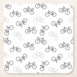 Svart och Grått Bikes Underlägg Papper Kvadrat