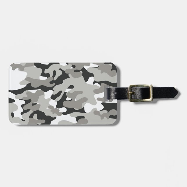 Svart och Grått Camo Bagagebricka (Horisontell Framsida)