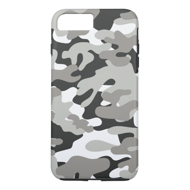 Svart och Grått Camo Design Case-Mate iPhone Skal (Baksida)