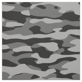 Svart och Grått Camo Fabric Tyg