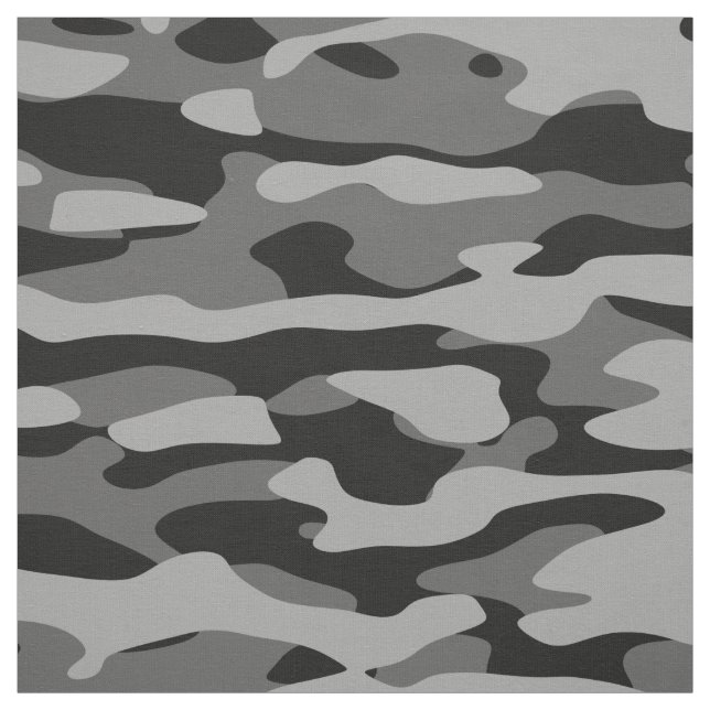 Svart och Grått Camo Fabric Tyg (Provkarta)