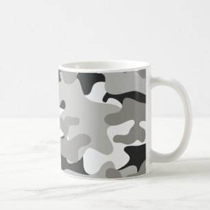 Svart och Grått Camo Kaffemugg