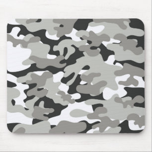 Svart och Grått Camo Musmatta