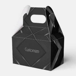 Svart och grått chevron-gavelfält presentaskar