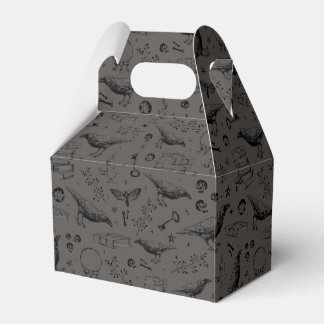 Svart och Grått Gothic Witchy Raven Party Favor Bo Presentaskar
