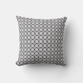 Svart och Grått Graphic Tiled Mönster Pillow Kudde